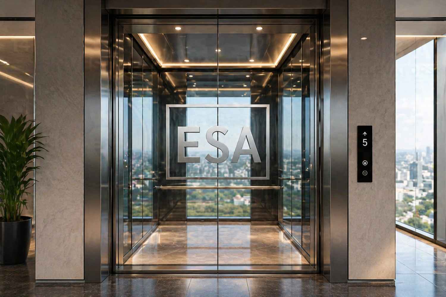 ESA 360 — Circular Home Elevator with panoramic view