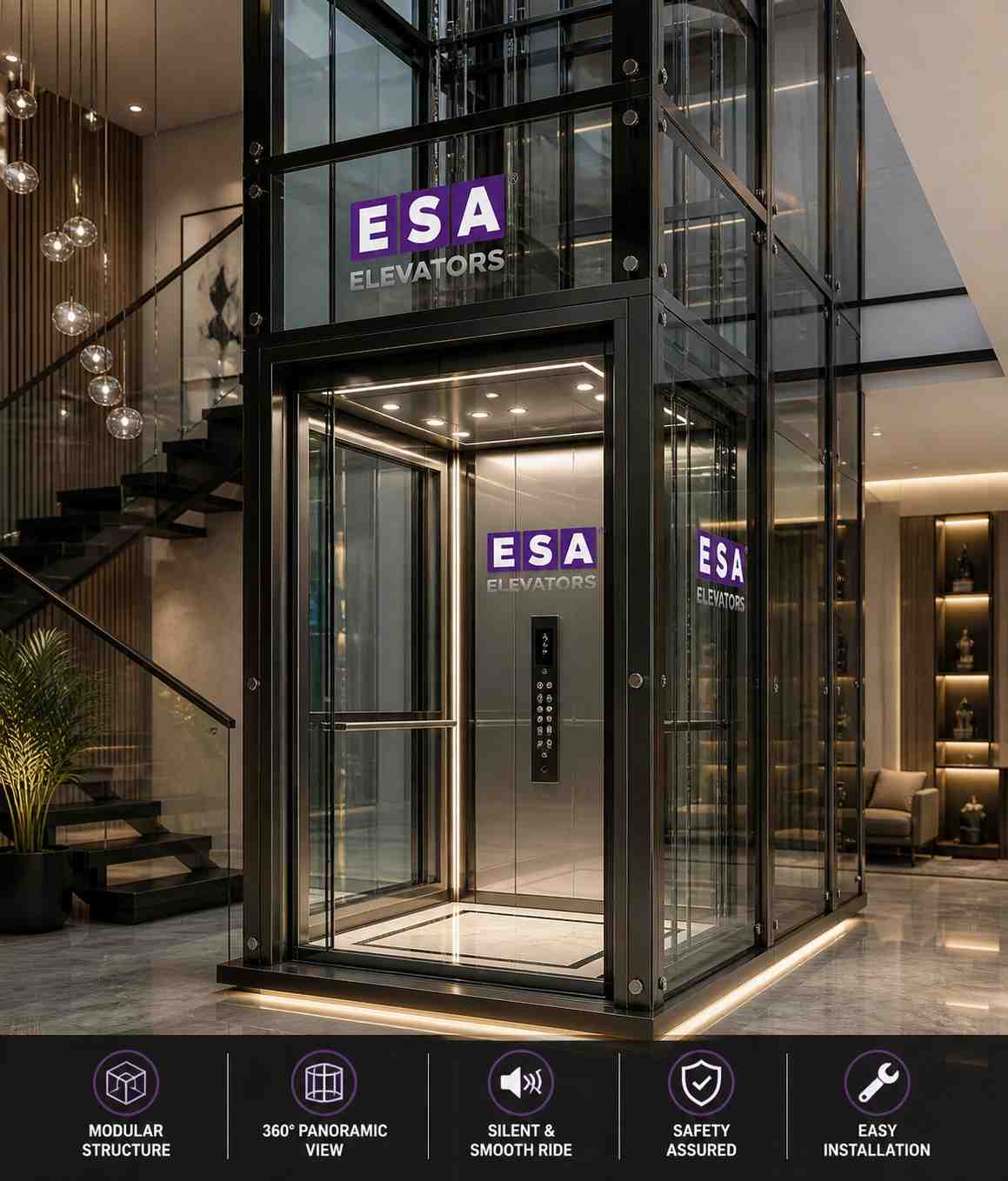 ESA Elevators flagship cabin
